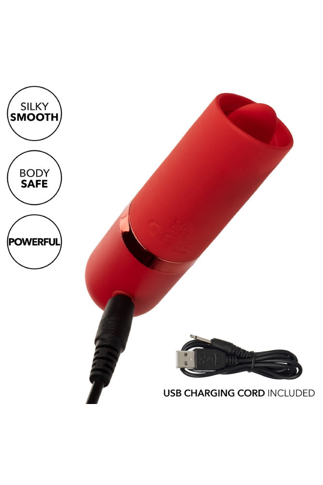 Cal Exotics - Kyst - Flicker Vibrator with Flickering Tongue - Red Sex Toy - Tophatter Daily Deals