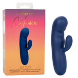 Cashmere Silk Duo Liquid Silicone Dual Motor Massager in Navy Blue with 10 Speeds and Rechargeable > Vibrators > Ladies > Rabbit - Tophatter Daily Deals