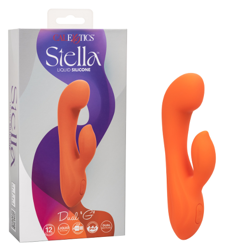 Stella Liquid Silicone Dual G Massager Orange with 12 Vibration Functions and Rechargeable > Sex Toys For Ladies > G-Spot Vibrators - Tophatter Daily Deals