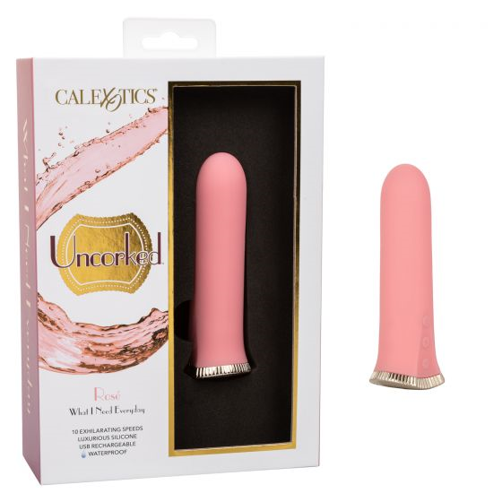 Uncorked Rosé Mini Silicone Vibrator 3 Inch Pink Massager with 10 Speeds > Vibrators > Standard Vibrators - Tophatter Daily Deals