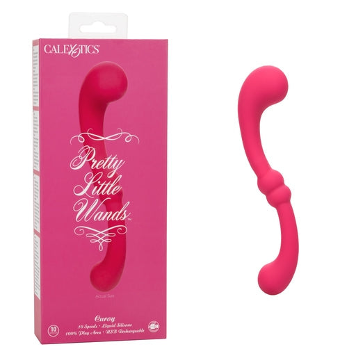 Pretty Little Wands Curvy Slim Pink Silicone Massager with 10 Speeds > Vibrators > Standard Vibrators - Tophatter Daily Deals