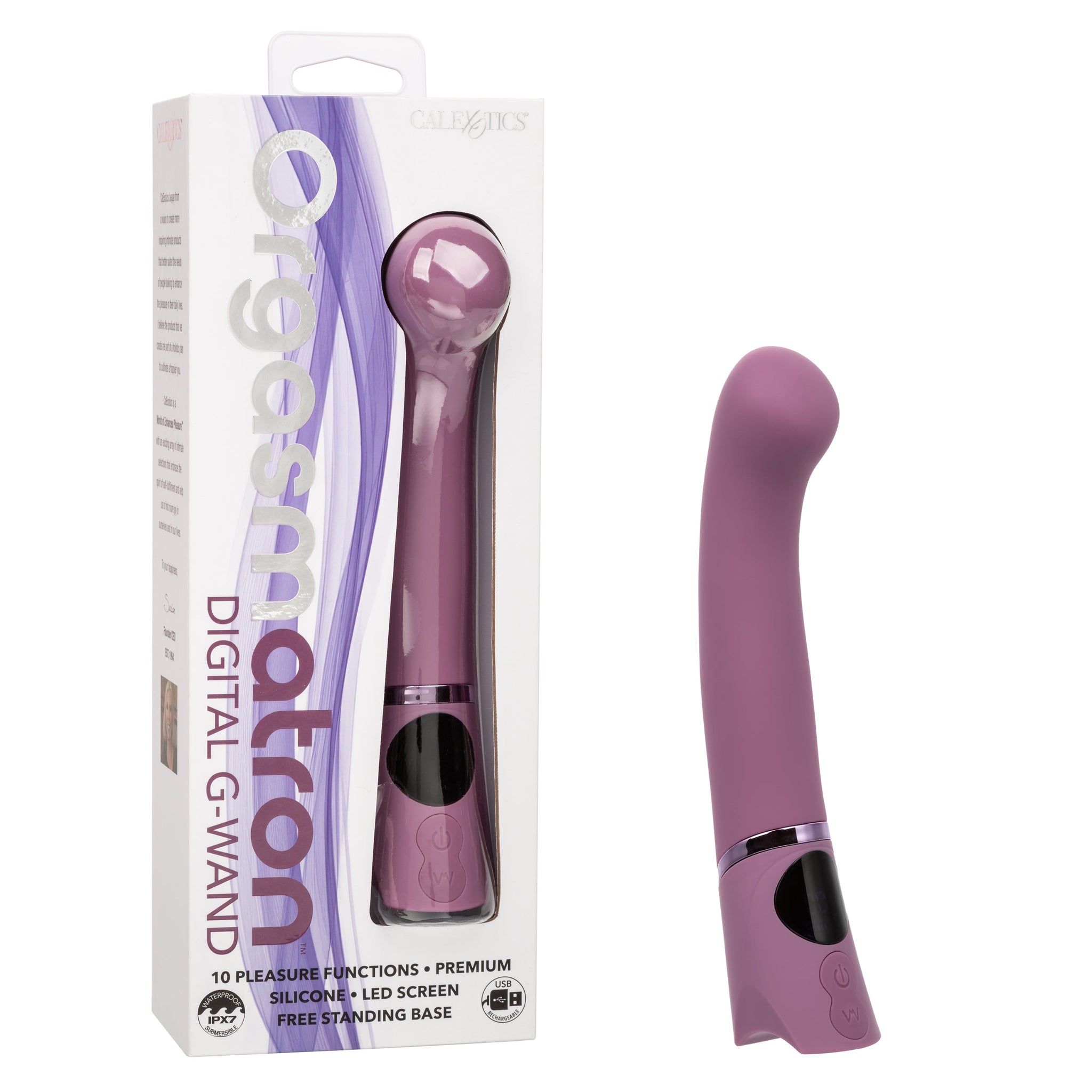 Orgasmatron Digital G-Wand Premium Silicone Waterproof Wand Massager with LED Screen and -C Rechargeable > Sex Toys For Ladies > G-Spot Vibrators - Tophatter Daily Deals