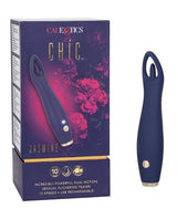 Chic Jasmine Navy Blue 6.25 Inch Dual Motor Silicone Vibrator with 10 Speeds and Rechargeable > Vibrators > Standard Vibrators - Tophatter Daily Deals