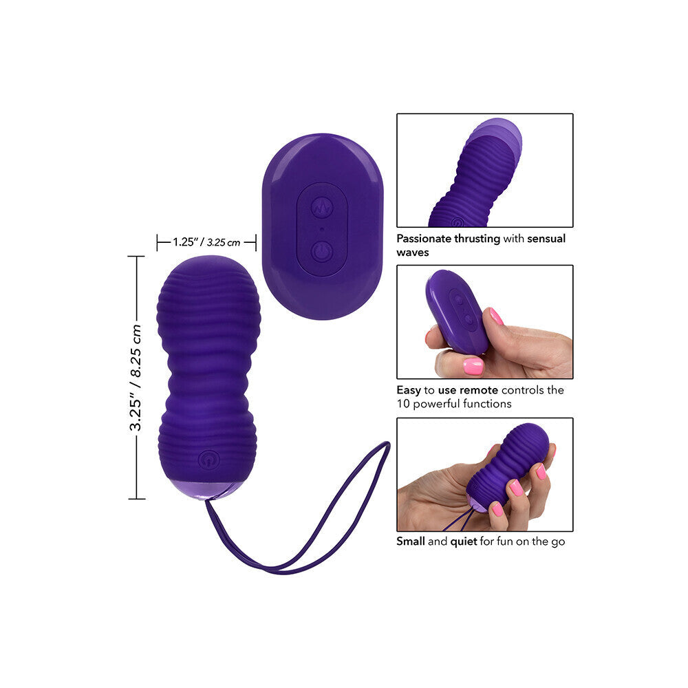 Slay ThrustMe Remote Control Ribbed Bullet Vibrator > Sex Toys For Ladies > Vibrating Eggs - Tophatter Daily Deals