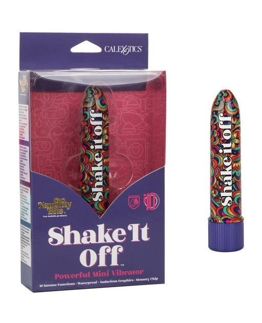Naughty Bits Shake It Off Powerful Mini Vibrator 4.25 Inch Waterproof Colorful Design > Vibrators > Standard Vibrators - Tophatter Daily Deals