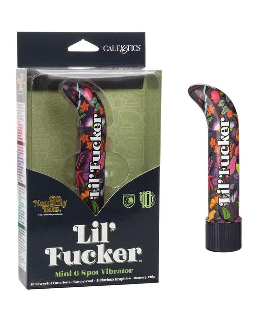 Naughty Bits Lil' Fucker Mini G-Spot Vibrator 4.25 Inch Waterproof with Floral Design > Vibrators > Mini Vibrators - Tophatter Daily Deals