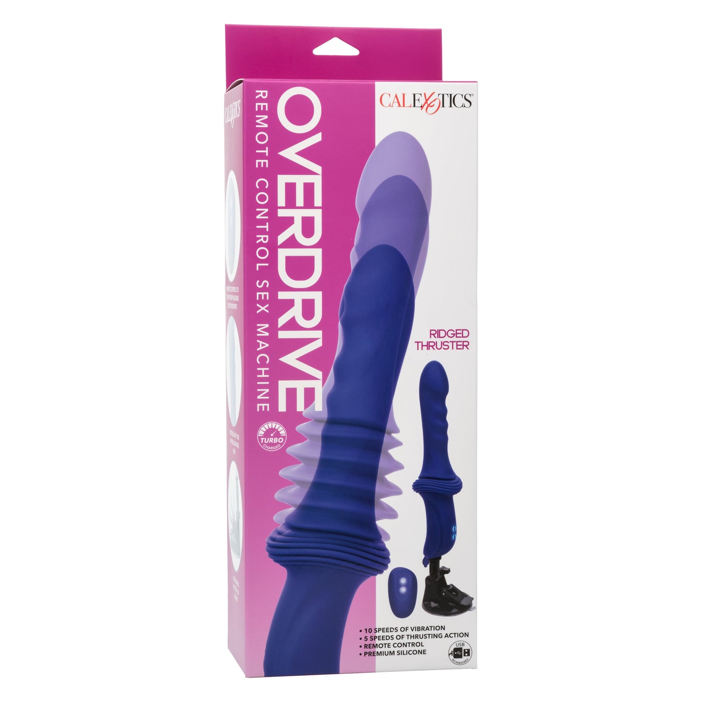 Overdrive Ridged Thruster (Blue) – Remote-Controlled Sex Machine > Dildos > Thrusting Dildos - Tophatter Daily Deals