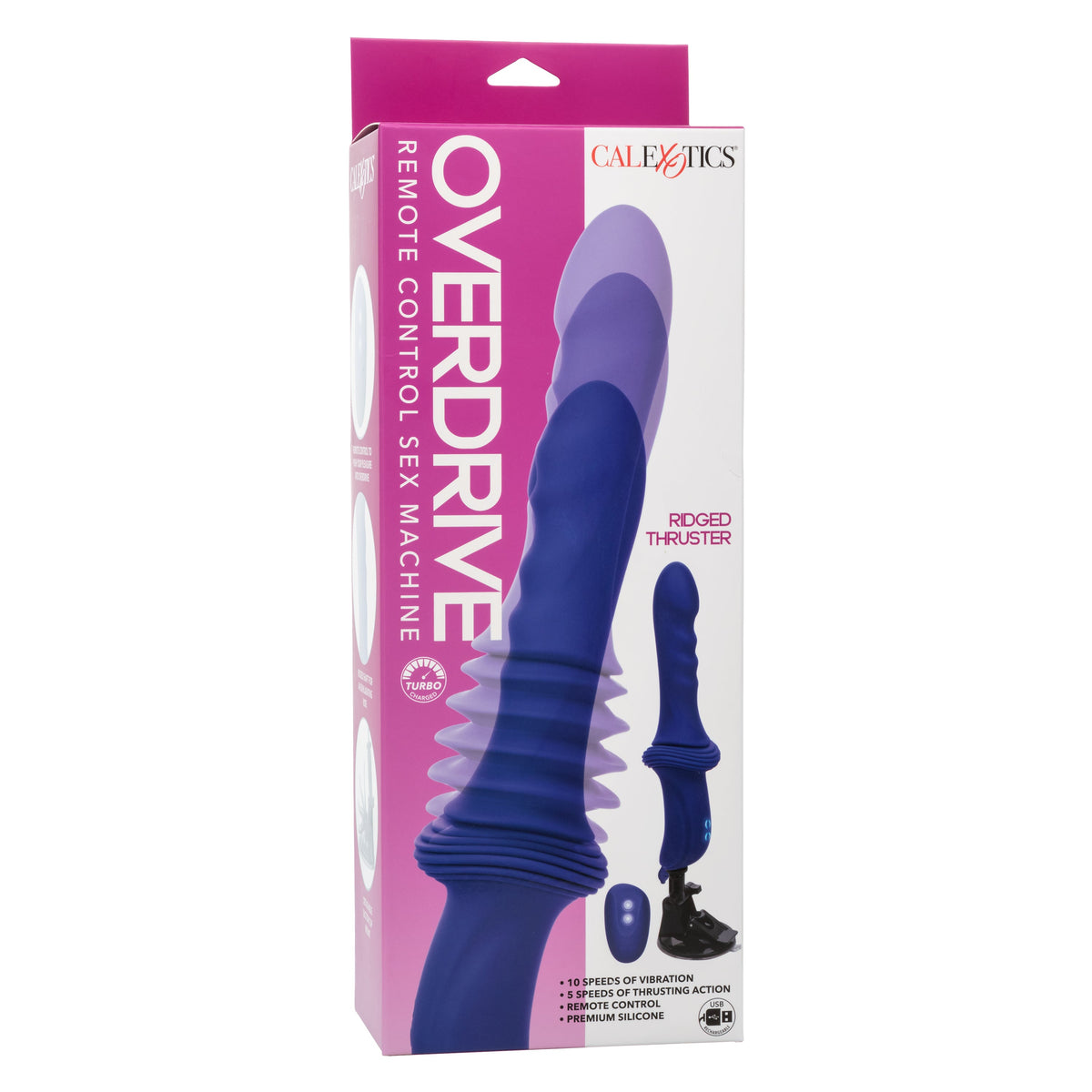 Overdrive Ridged Thruster (Blue) – Remote-Controlled Sex Machine > Dildos > Thrusting Dildos - Tophatter Daily Deals