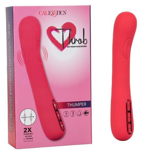 Throb Thumper Red Premium Silicone Massager with Dual Thumping Pads and 3-Speed Vibration > Vibrators > Standard Vibrators - Tophatter Daily Deals