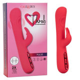 Throb Pulse Red Silicone Rabbit Vibrator with Double Thumping Action and 7 Vibration Functions > Vibrators > Ladies > Rabbit - Tophatter Daily Deals