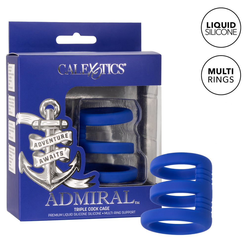 Admiral Triple Cock Cage – Snug Enhancer Cock Cage > Bondage Gear > Male Chastity - Tophatter Daily Deals