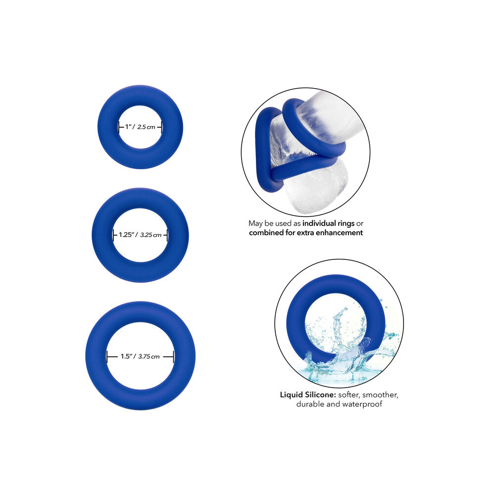 Admiral Universal Cock Ring Set – Gradual Size Silicone Rings Set > Cock Ring > Sets - Tophatter Daily Deals