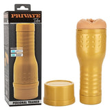 Private Tube Personal Trainer Tub Gold Real Skin TPR Suction Masturbator Sleeve > Sex Toys For Men > Masturbators > Manual - Tophatter Daily Deals