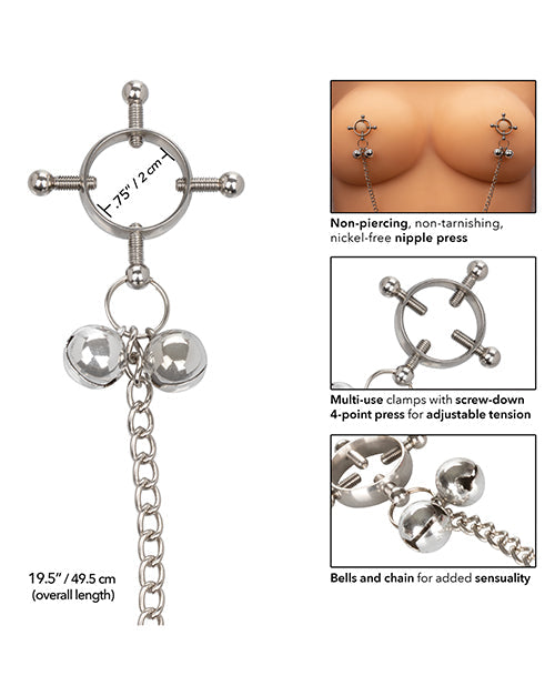 Nipple Grips 4 Point Nipple Press with Bells Nipple Clamps - Tophatter Daily Deals