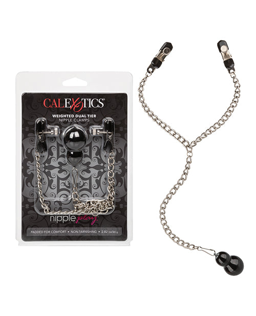 Nipple Play Weighted Dual Tier Nipple Clamps Nipple Clamps - Tophatter Daily Deals