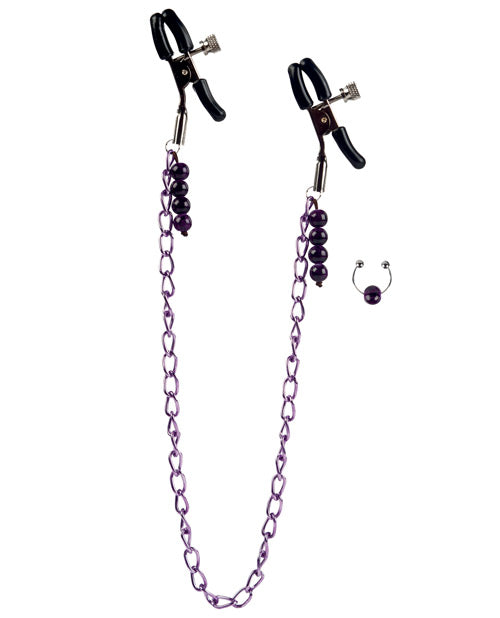 Nipple Play Purple Chain Nipple Clamps Nipple Clamps - Tophatter Daily Deals
