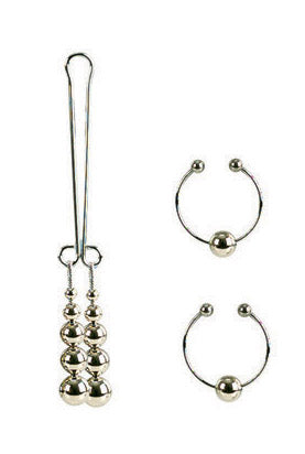 Intimate Play Nipple & Clitoral Body Jewelry Set In Silver Body Jewelry - Tophatter Daily Deals