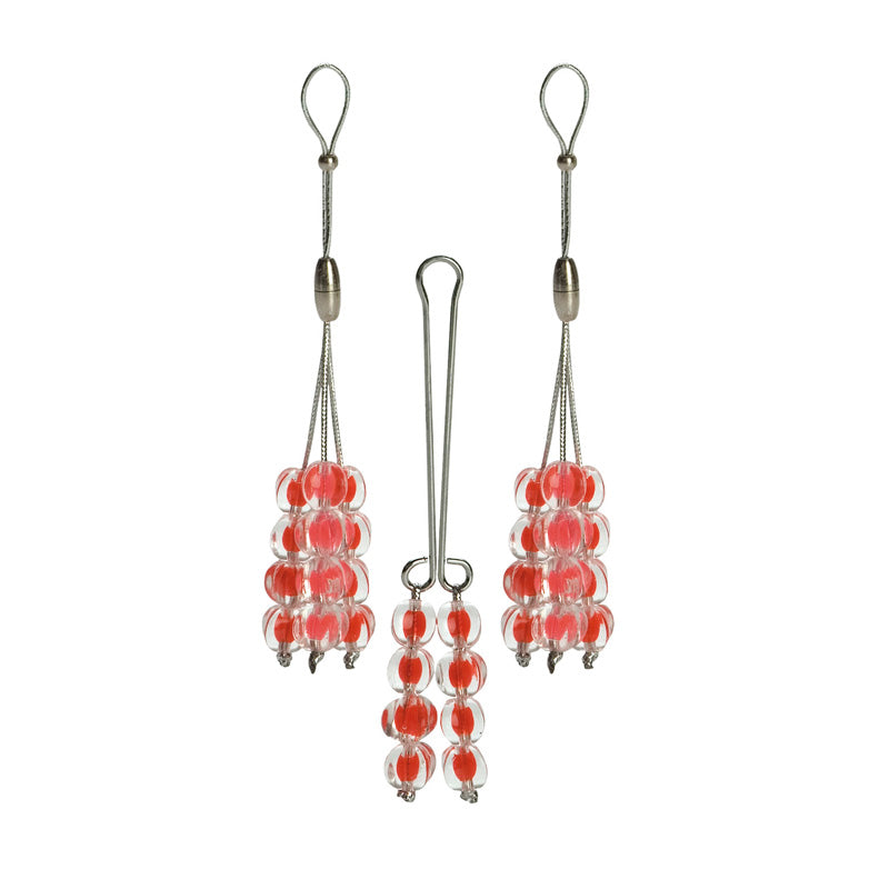 Intimate Play Nipple & Clitoral Body Jewelry - Red Body Jewelry - Tophatter Daily Deals