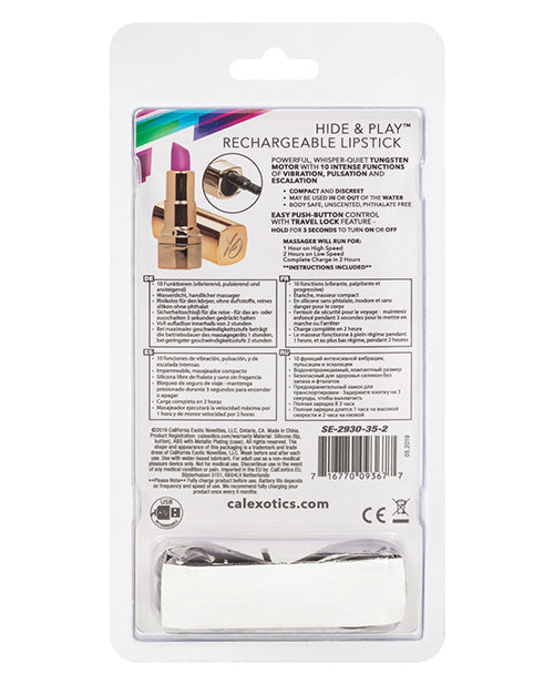 Hide & Play Rechargeable Lipstick Vibe Bullets - Tophatter Daily Deals