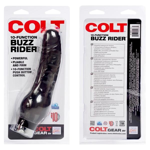 Colot 10 Function Buzz Rider Black Vibrator - Tophatter Daily Deals