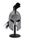 300 Spartan Steel Functional Helmet Roman Armor 14 Guage With Black Plume Collectible Weapons - Tophatter Daily Deals