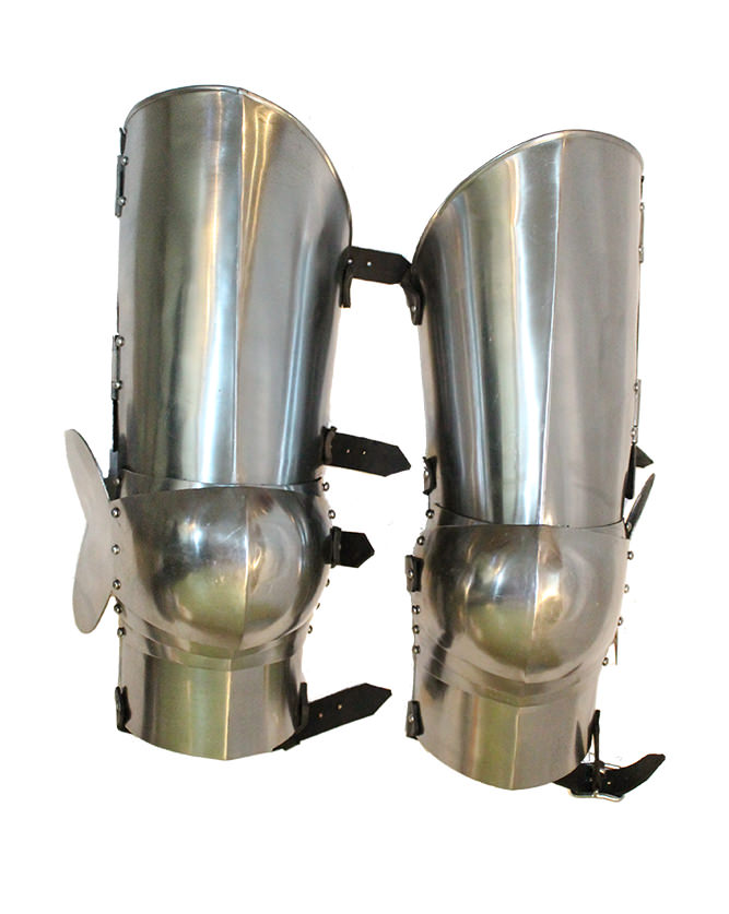Medieval Italian 15th Century Poleyns Leg Armors Adult Size - Tophatter's Inc. Weapons Store Online Collectible Weapons - Tophatter Daily Deals