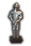 16" Tall Miniature Silver Armor Bascinet Medieval Knight Suit Of Armour - TOPHATTER'S ARMORY DEALS Collectible Weapons - Tophatter Daily Deals