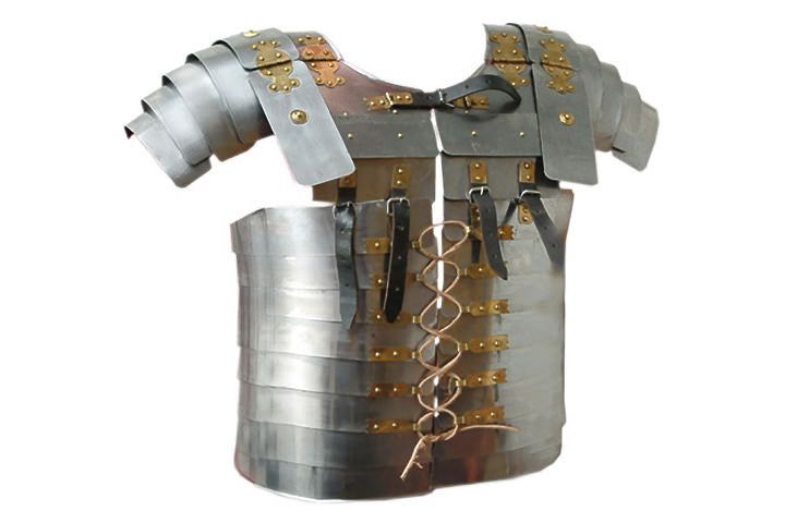 Roman Soldier Military Lorica Segmentata Body Armor 18 Guage Steel Collectible Weapons - Tophatter Daily Deals