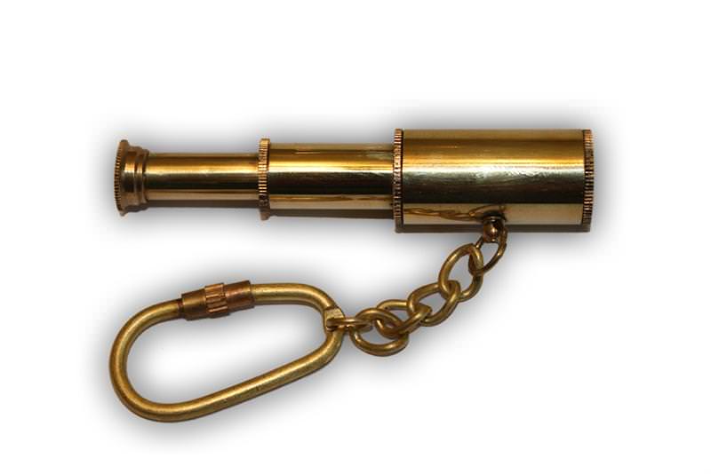 Telescope Keychain Spyglass Gift Key chain Nautical Brass Collectible Weapons - Tophatter Daily Deals
