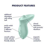 Satisfyer Exciterrr Mint Lay-On Vibrator with Rolling Stimulating Ball and Vibration > Vibrators > Vibrating Pads - Tophatter Daily Deals