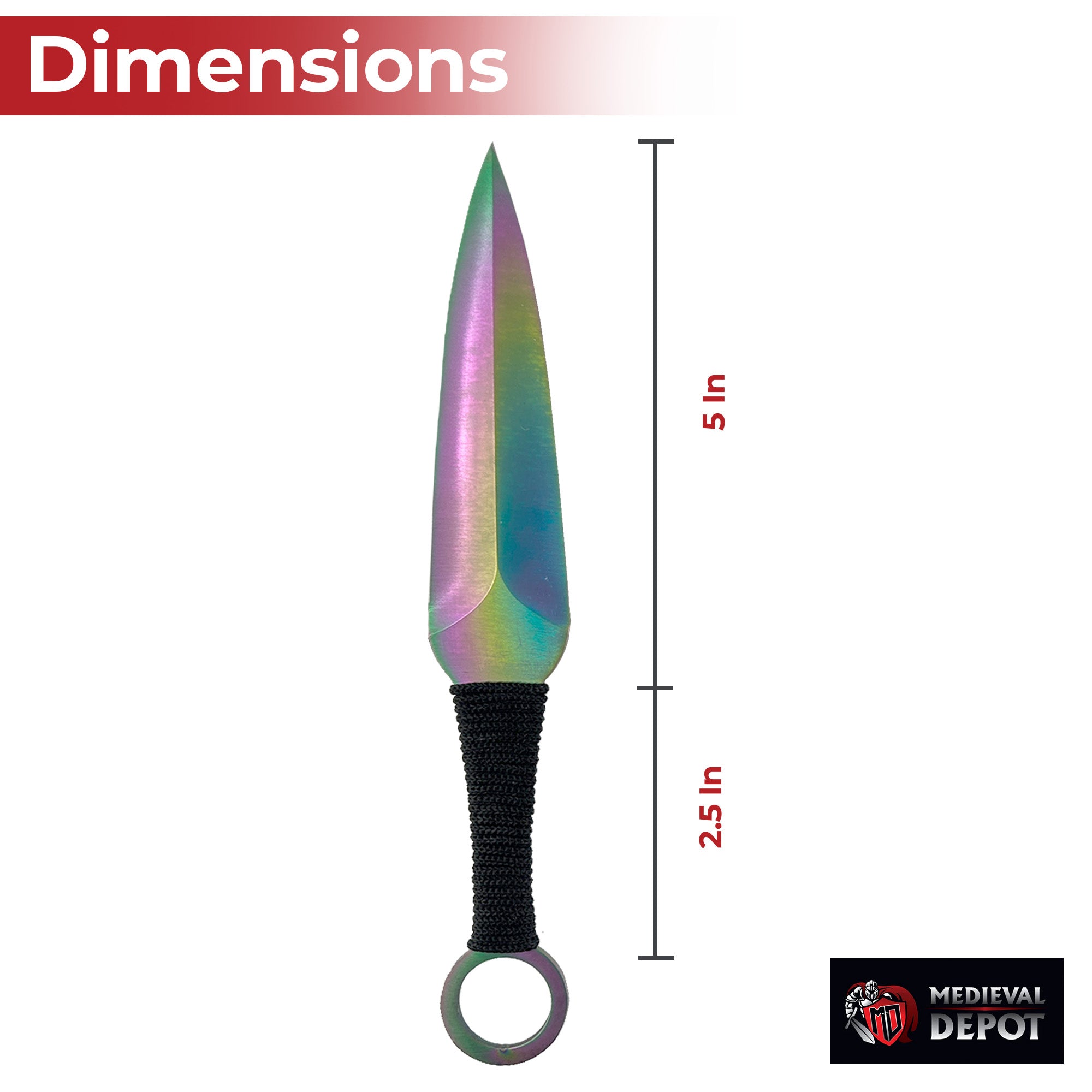 Serpent Strike Throwing Rainbow Kunai Set Throwing Knife - Tophatter Daily Deals