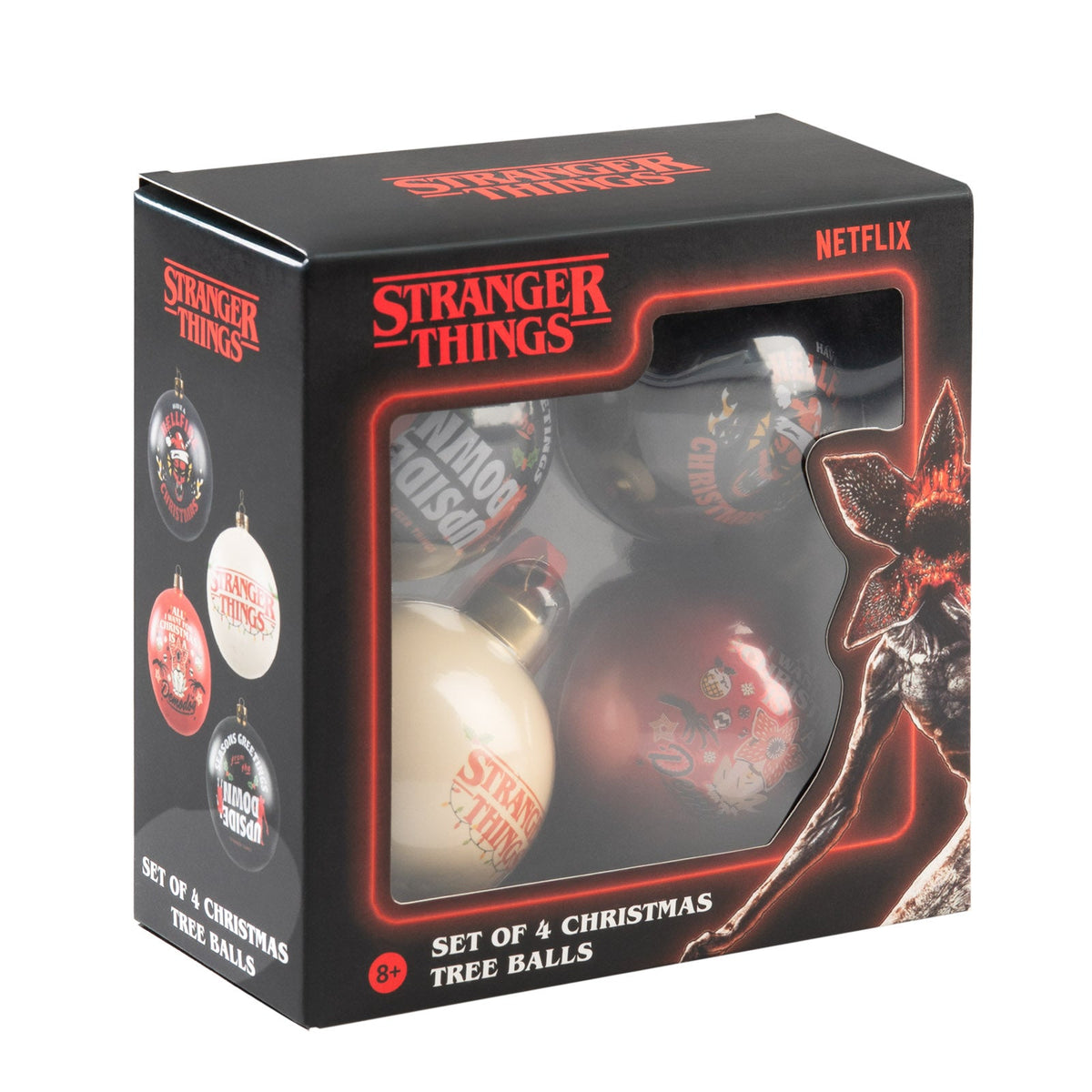 STRANGER THINGS SET OF 4 CHRISTMAS BALLS Hanging Ornament - Tophatter Daily Deals