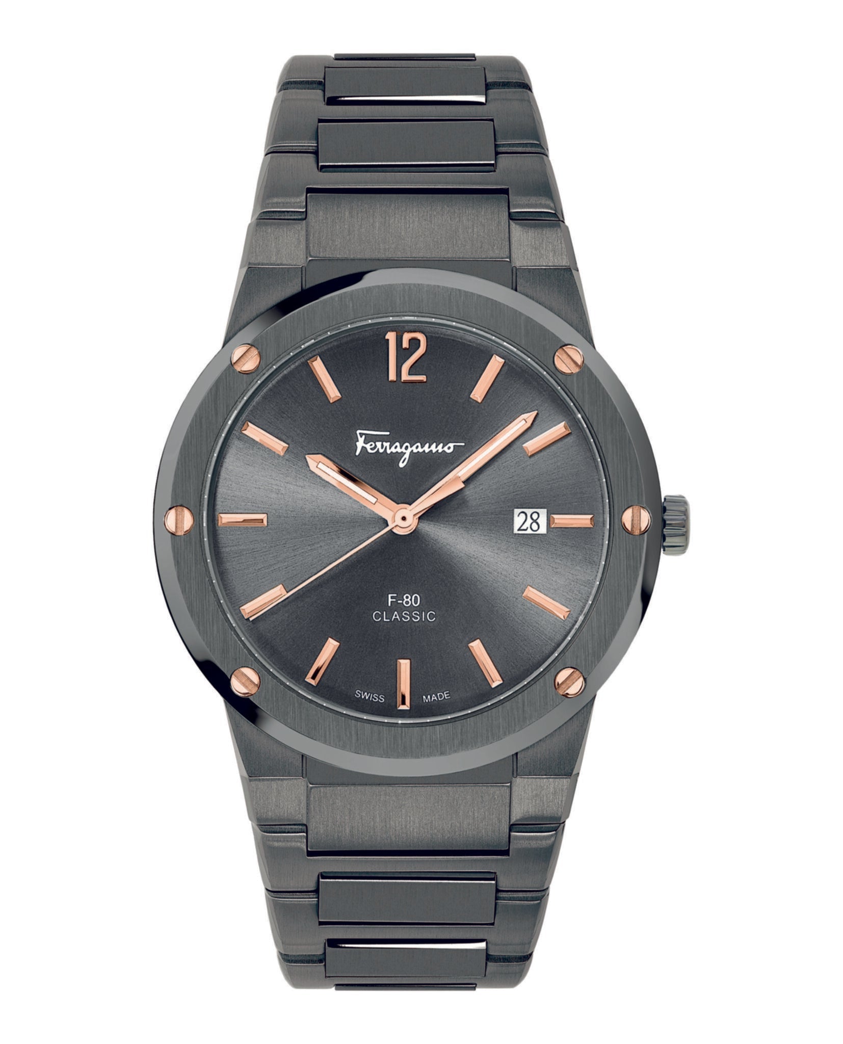 Ferragamo F-80 Classic Bracelet Watch GREY Watches - Tophatter Daily Deals