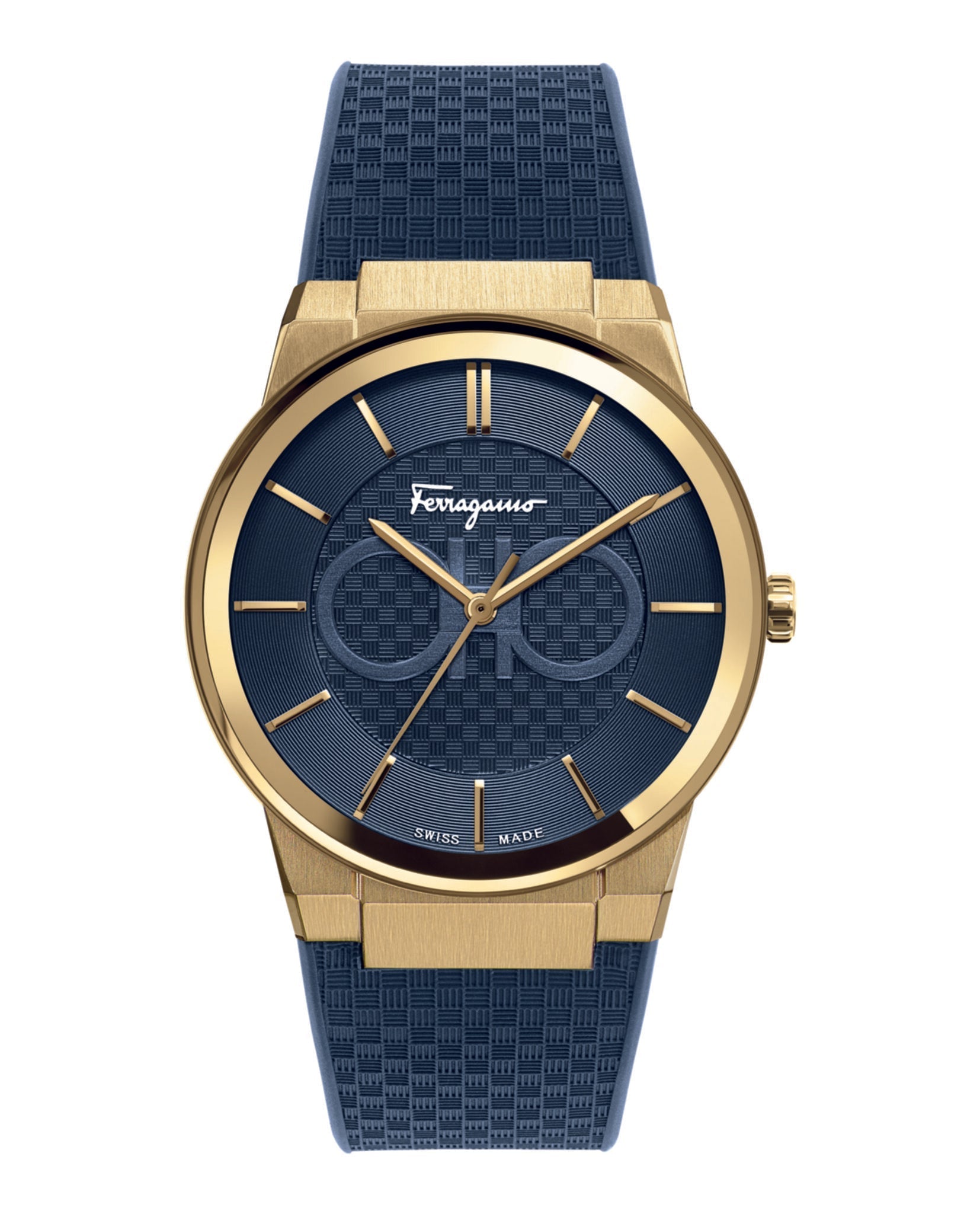 Ferragamo Sapphire Silicon Watch Gold Watches - Tophatter Daily Deals