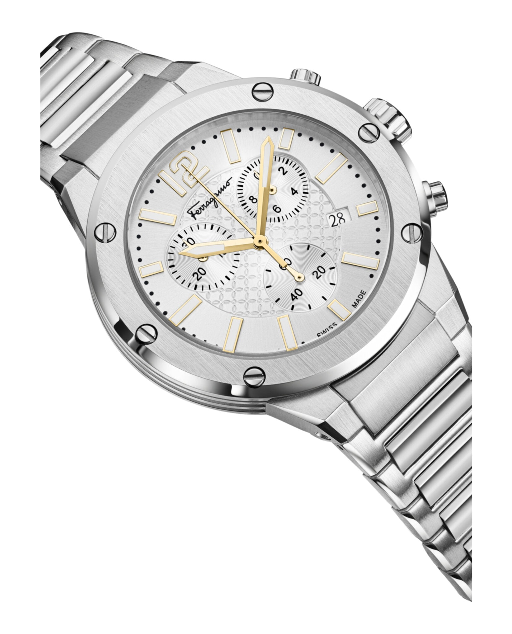 Ferragamo F-80 Chrono Bracelet Watch Watches - Tophatter Daily Deals