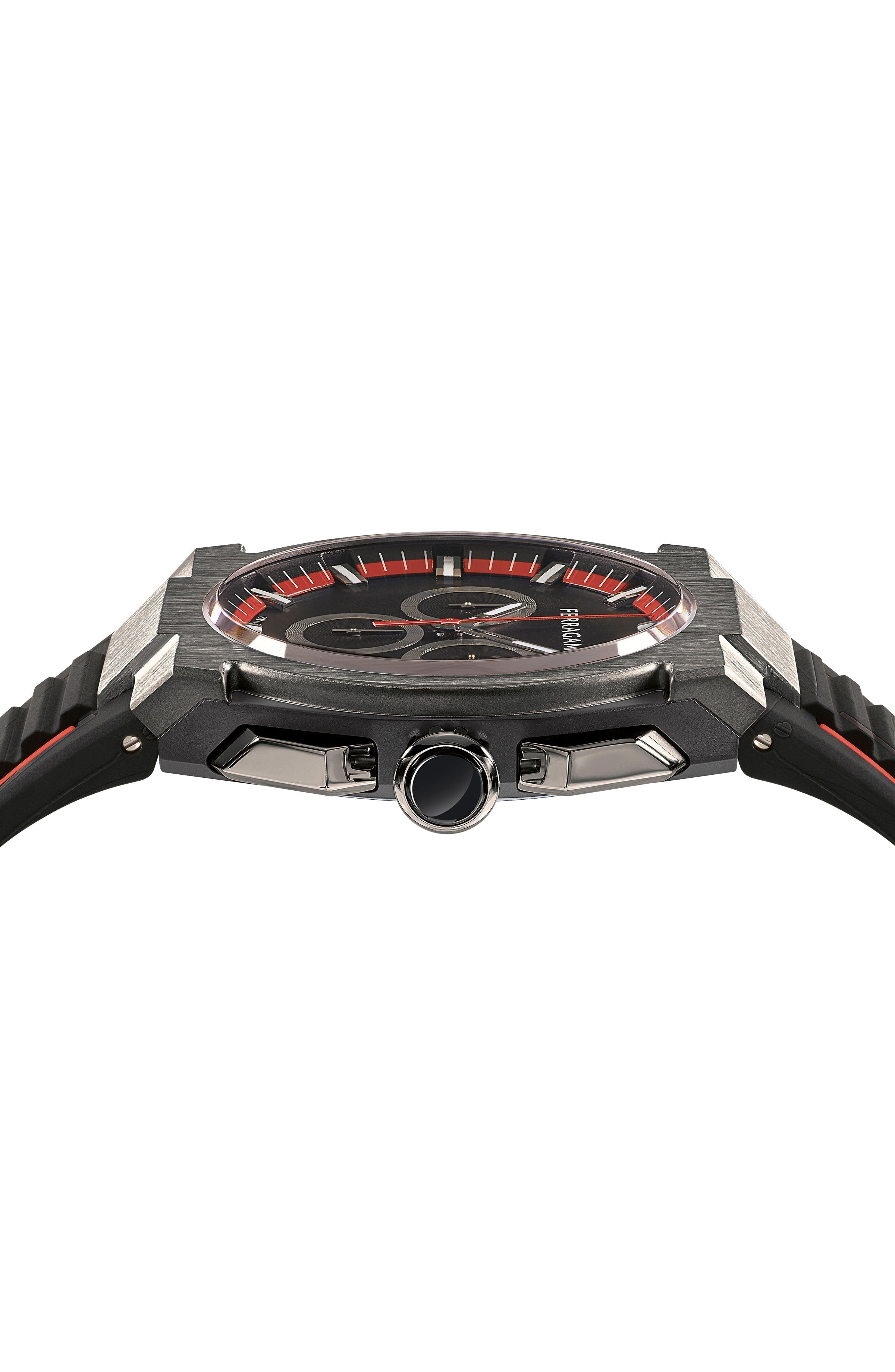 Ferragamo Supreme Chrono Silicone Watch Watches - Tophatter Daily Deals