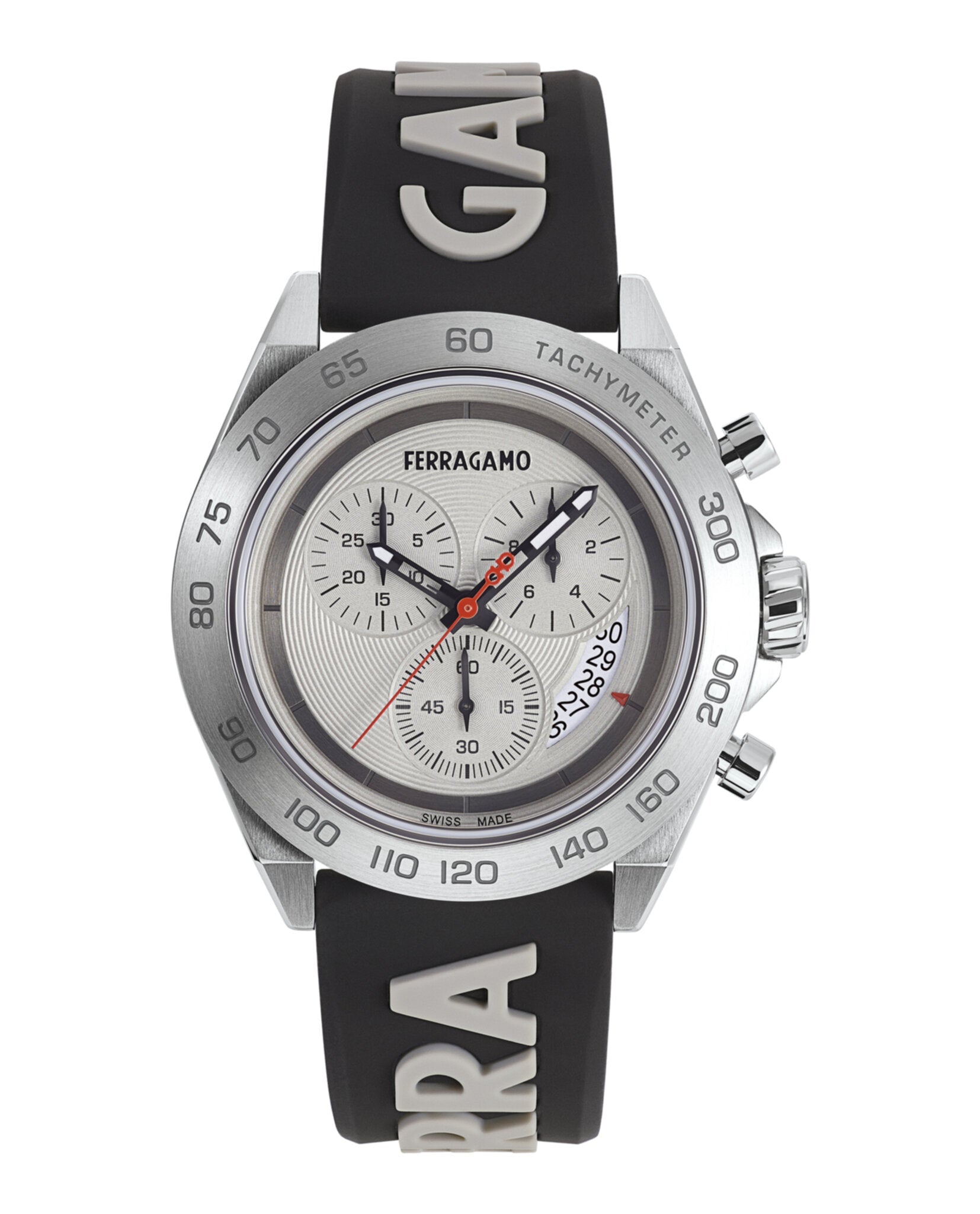Ferragamo Urban Chrono Silicone Watch Stainless Steel Watches - Tophatter Daily Deals