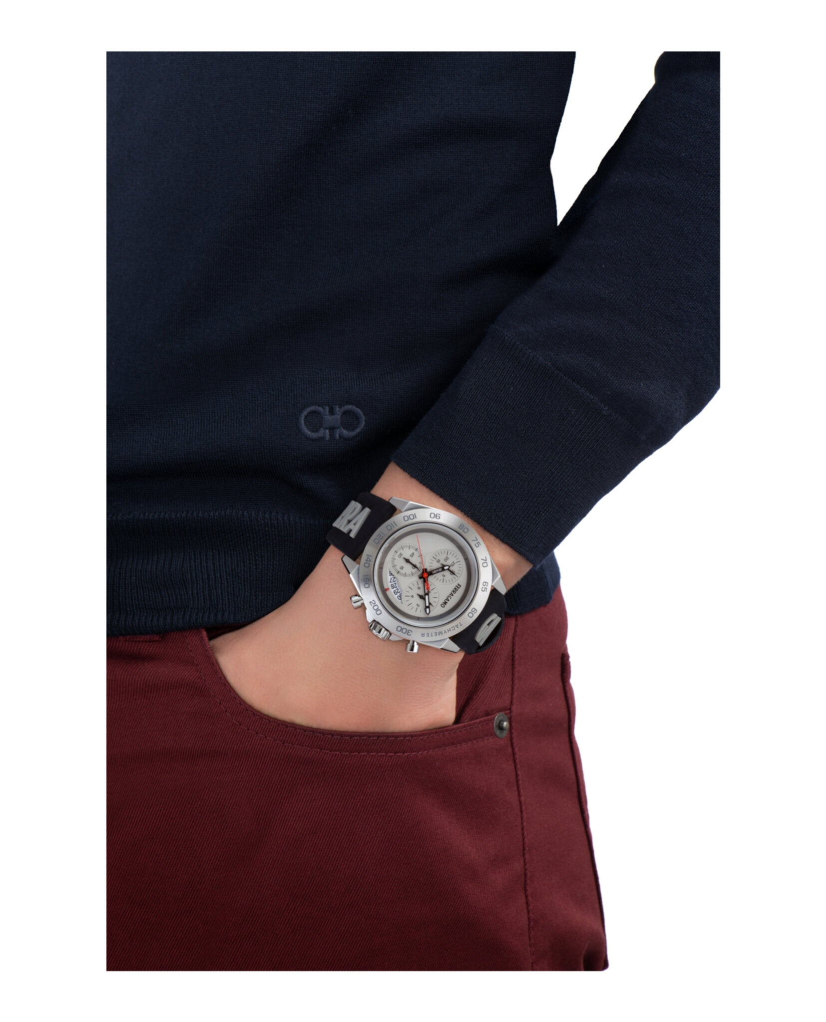 Ferragamo Urban Chrono Silicone Watch Watches - Tophatter Daily Deals
