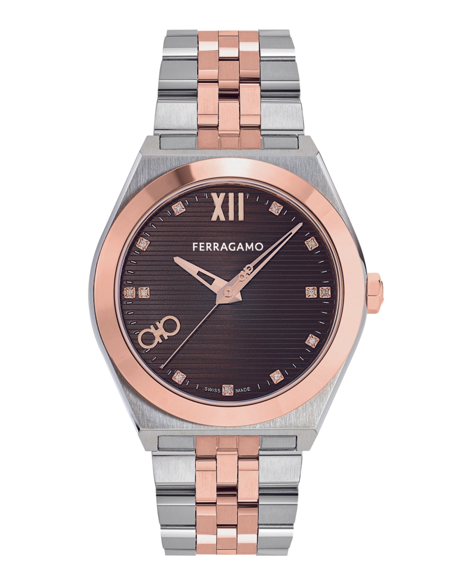 Ferragamo Vega New Diamond Watch Two Tone Watches - Tophatter Daily Deals