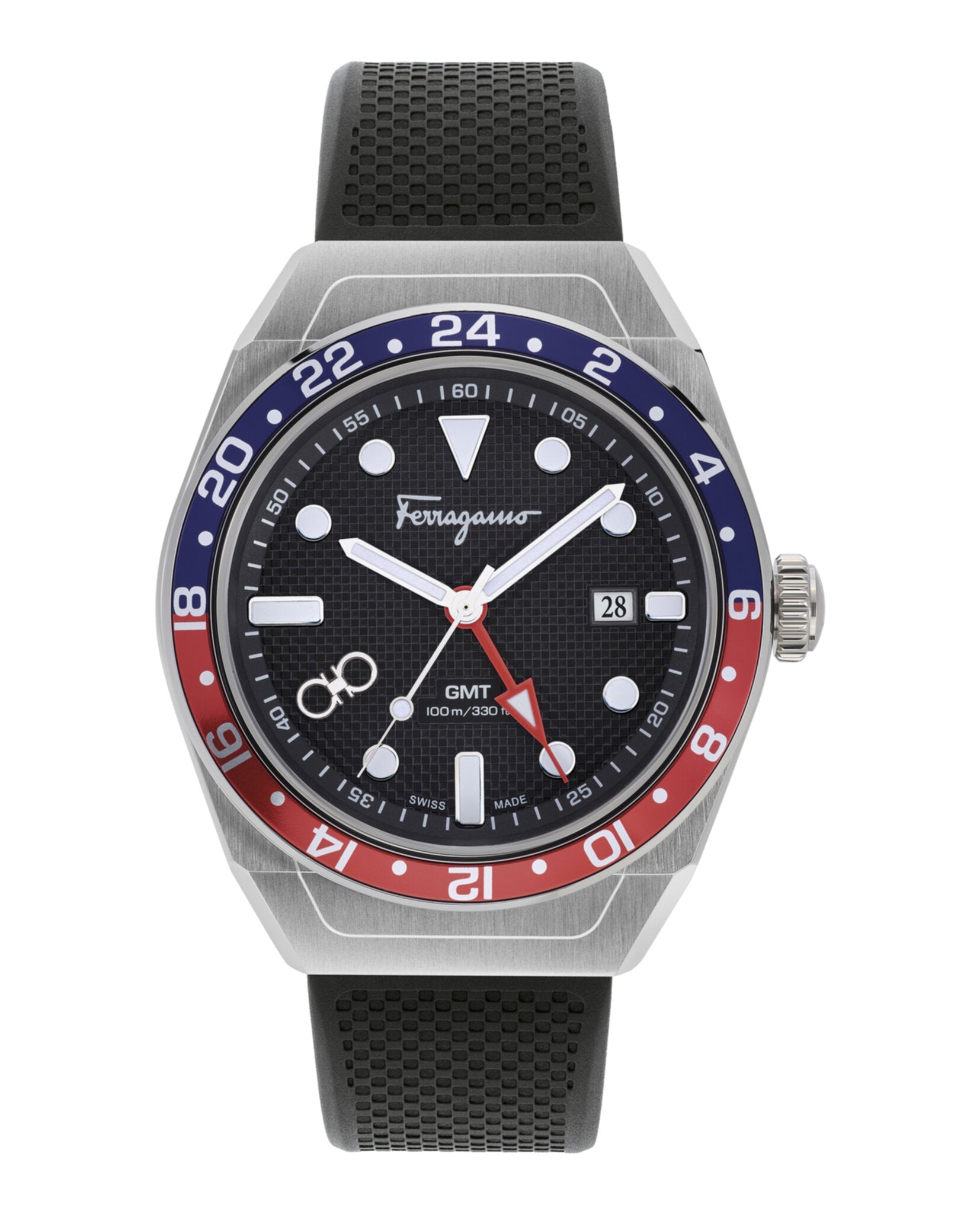 Ferragamo SLX GMT Silicone Watch Stainless Steel Watches - Tophatter Daily Deals