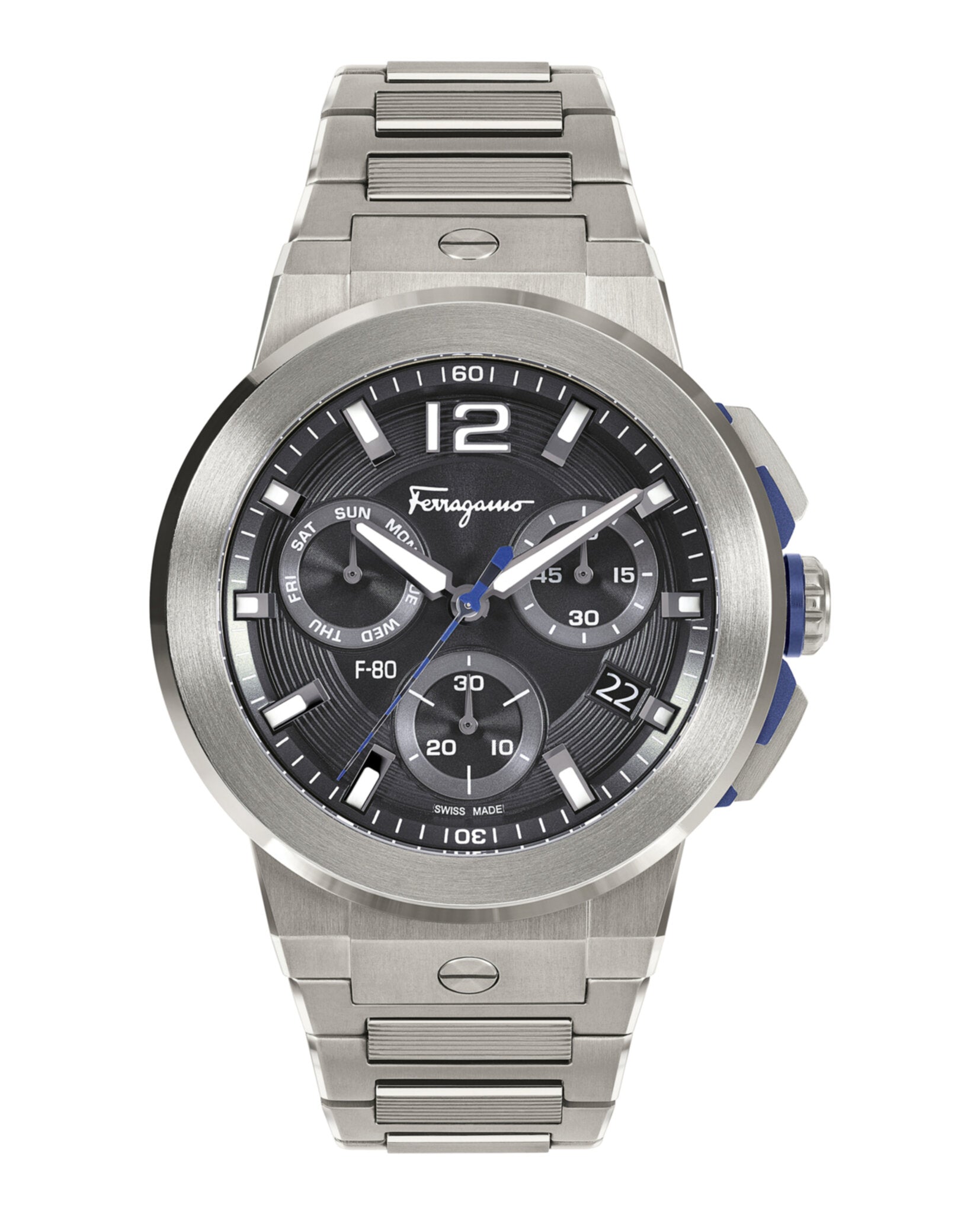 Ferragamo F-80 Titanium Tech Bracelet Watch TITANIUM Watches - Tophatter Daily Deals