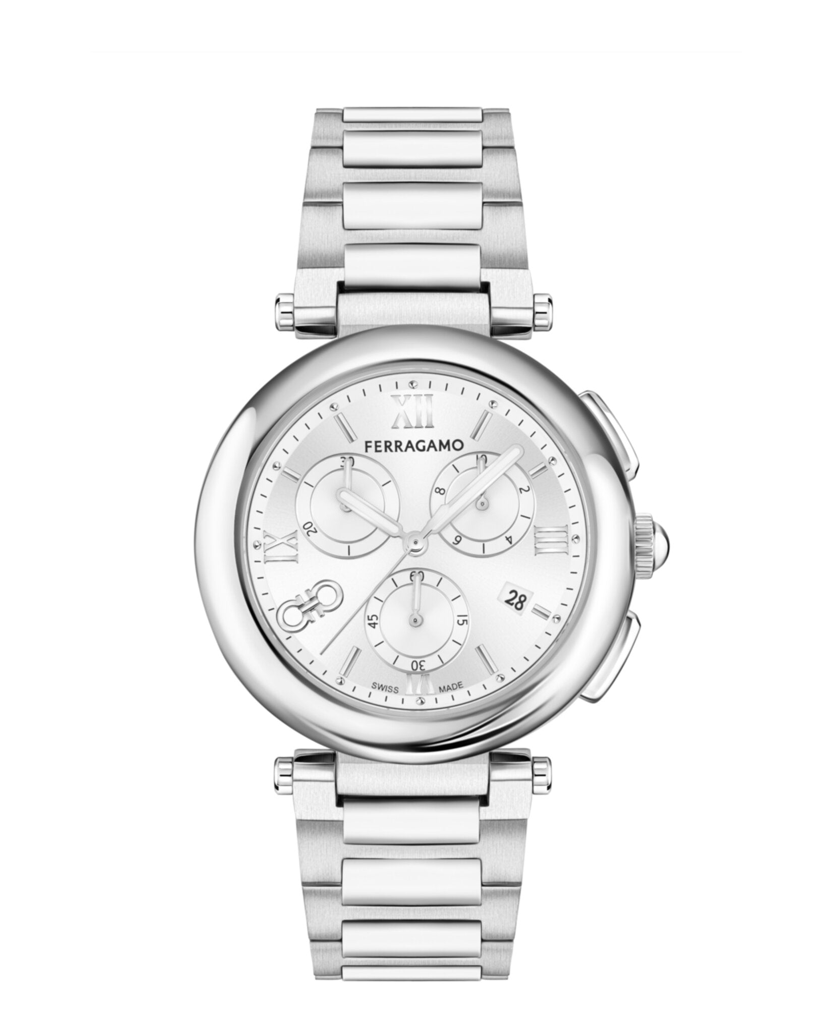 Ferragamo Legacy Chronograph Watch Stainless Steel Watches - Tophatter Daily Deals