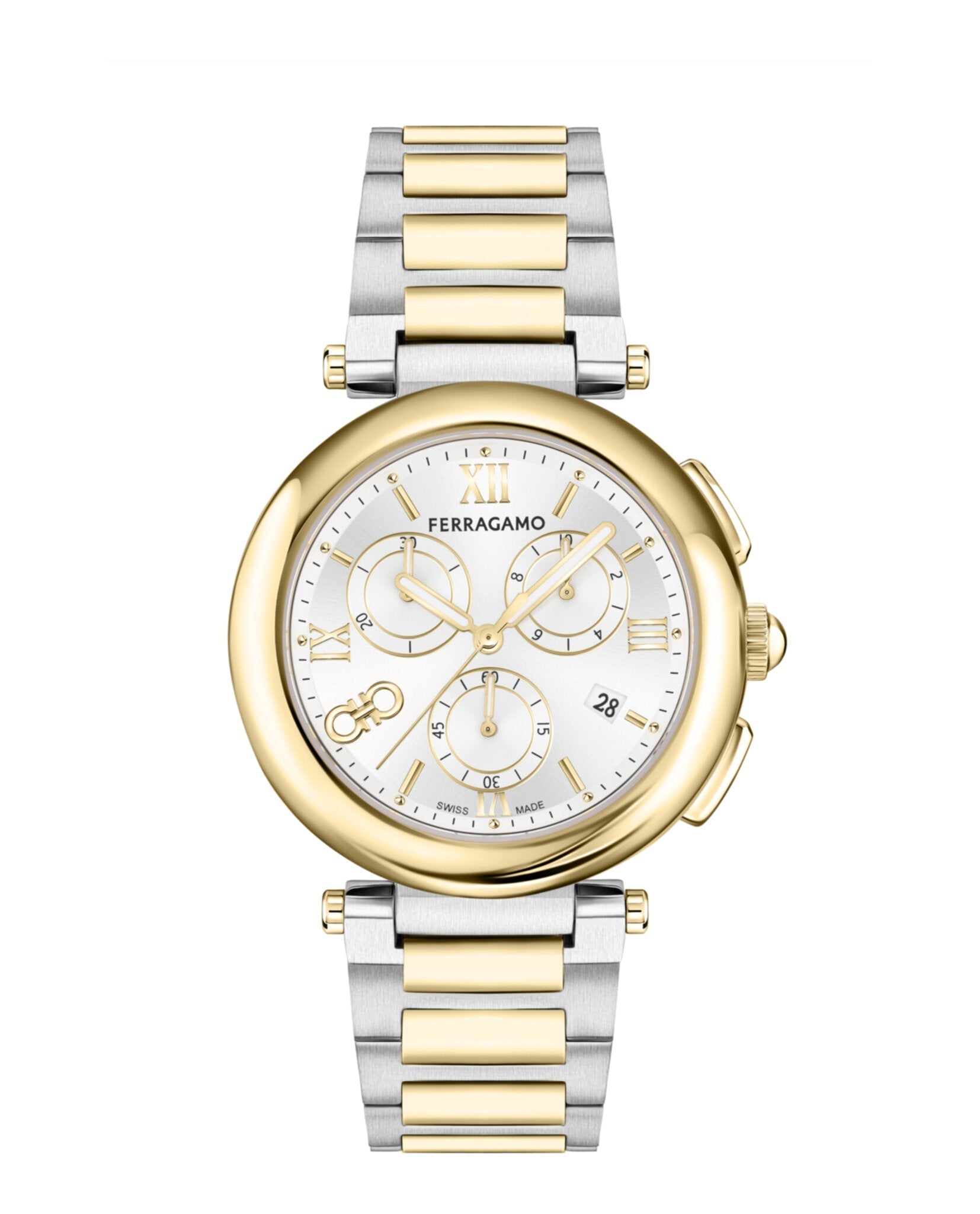 Ferragamo Legacy Chronograph Watch Two Tone Watches - Tophatter Daily Deals