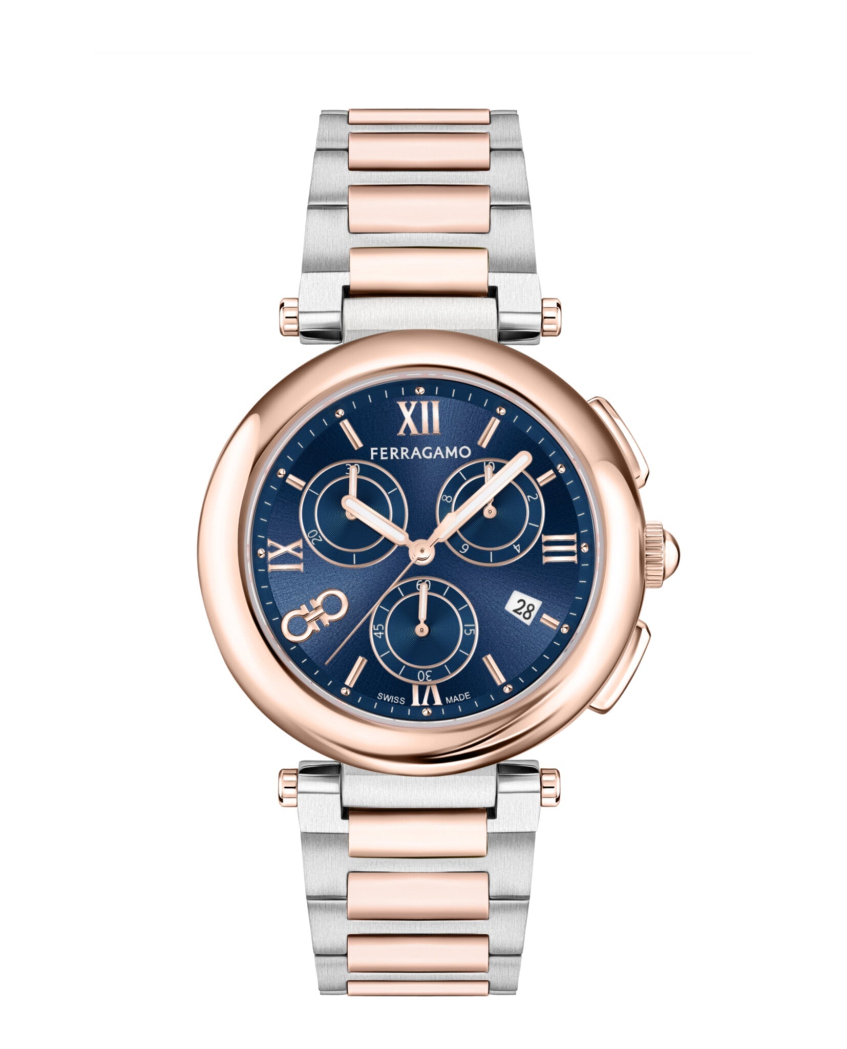 Ferragamo Legacy Chronograph Watch Two Tone Watches - Tophatter Daily Deals