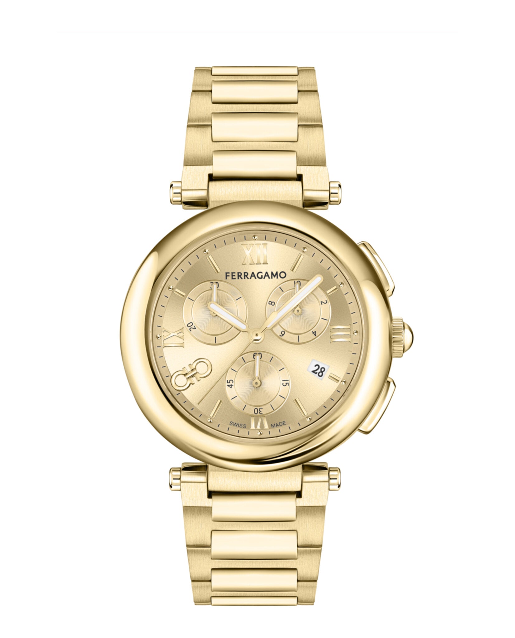 Ferragamo Legacy Chronograph Watch Gold Watches - Tophatter Daily Deals