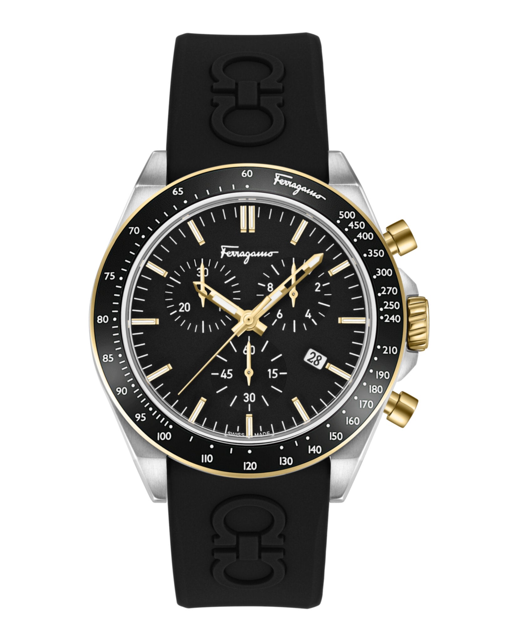 Ferragamo Urban Chrono Silicone Watch Stainless Steel Watches - Tophatter Daily Deals