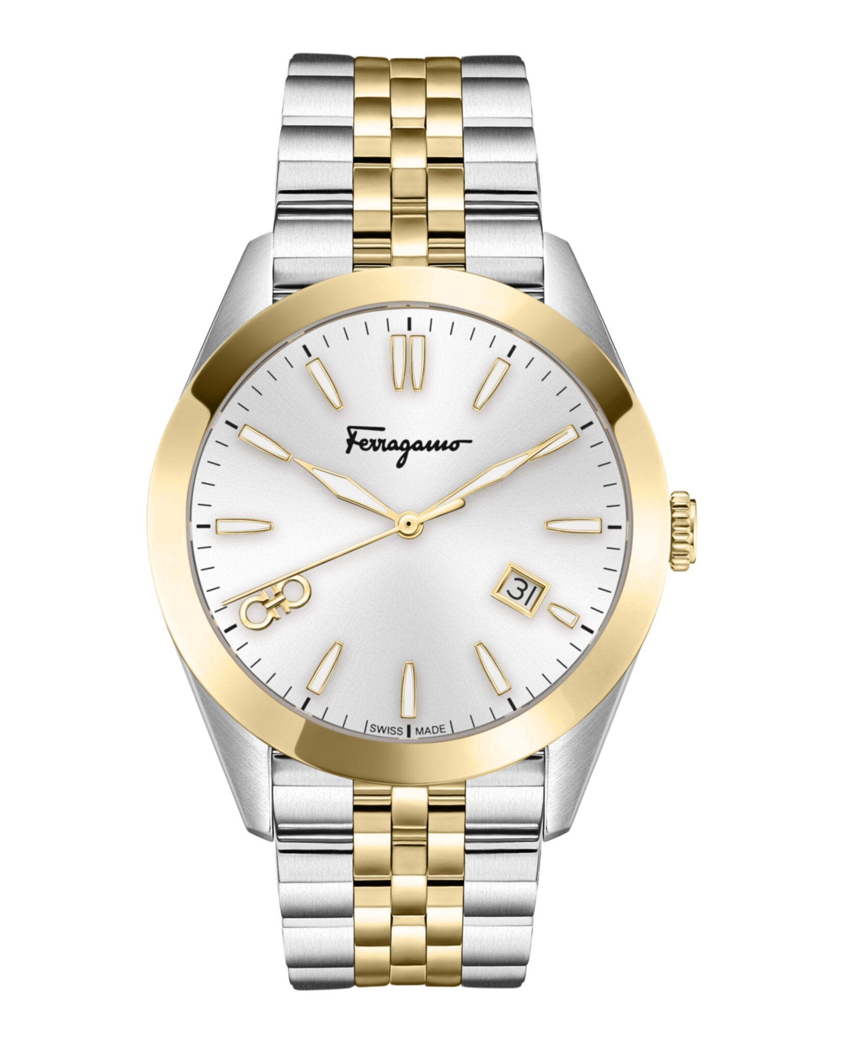 Ferragamo Classic Bracelet Watch Two Tone Watches - Tophatter Daily Deals