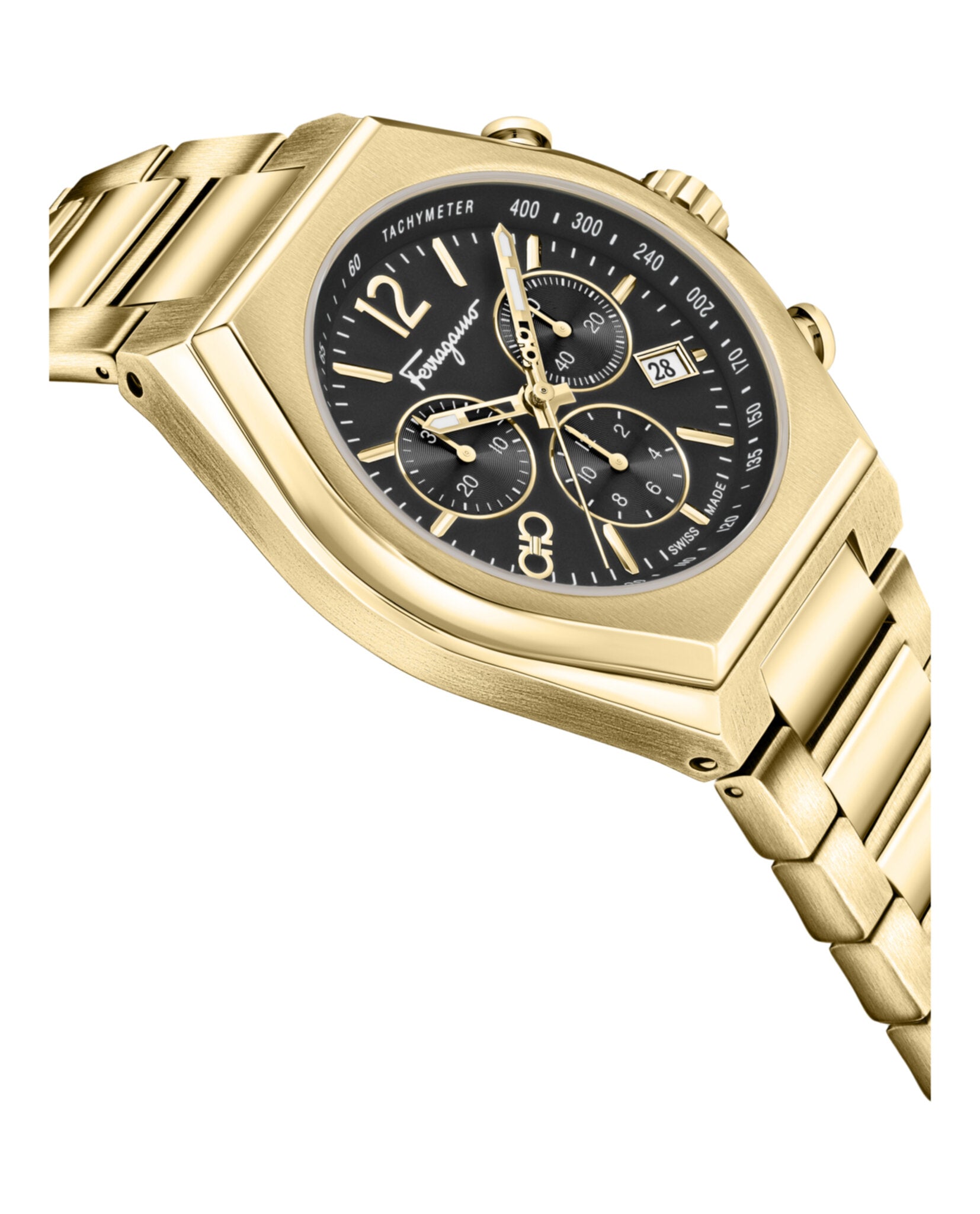 Ferragamo Tonneau Chrono Bracelet Watch Watches - Tophatter Daily Deals