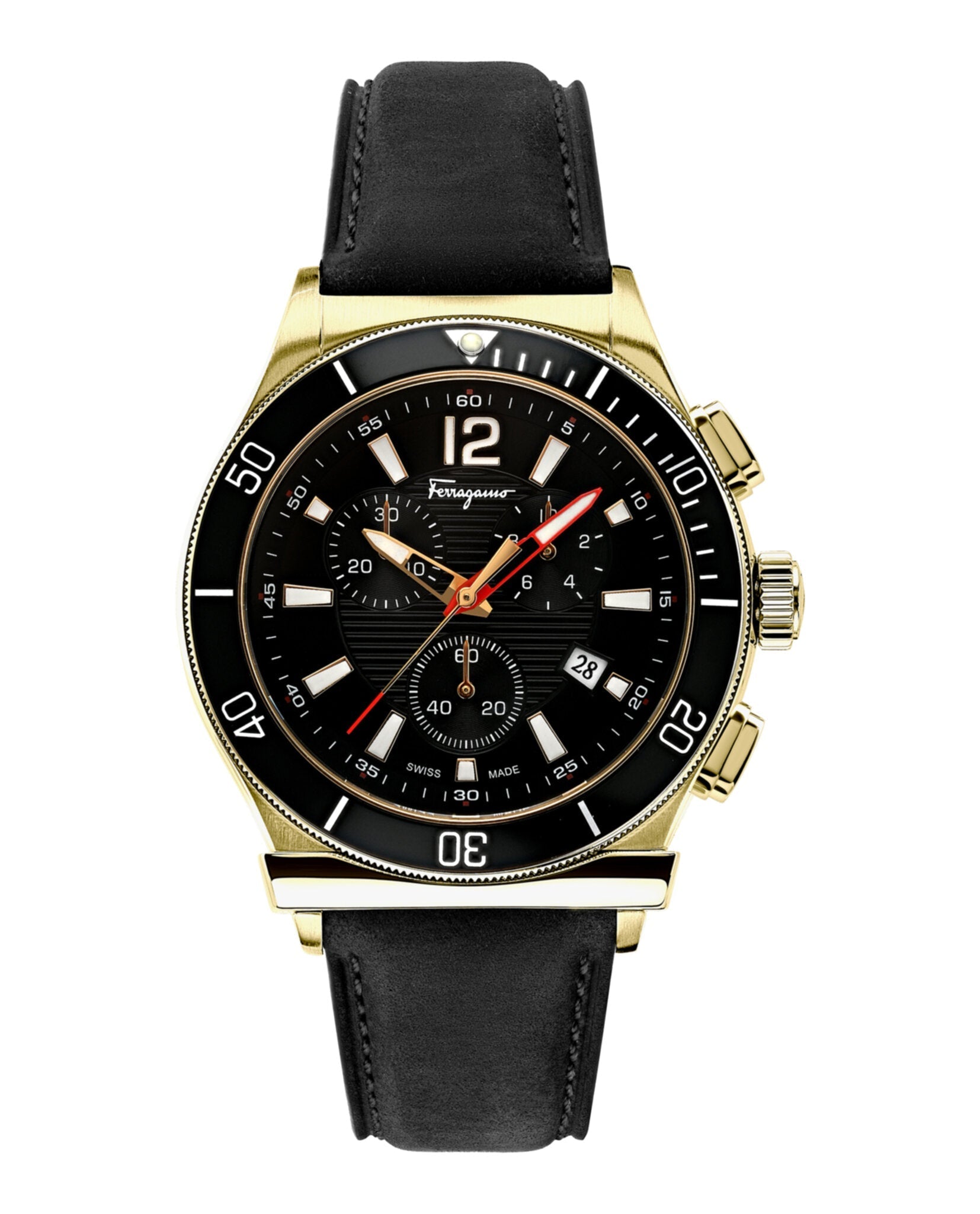 Ferragamo 1898 Sport Chronograph Watch Two Tone Watches - Tophatter Daily Deals