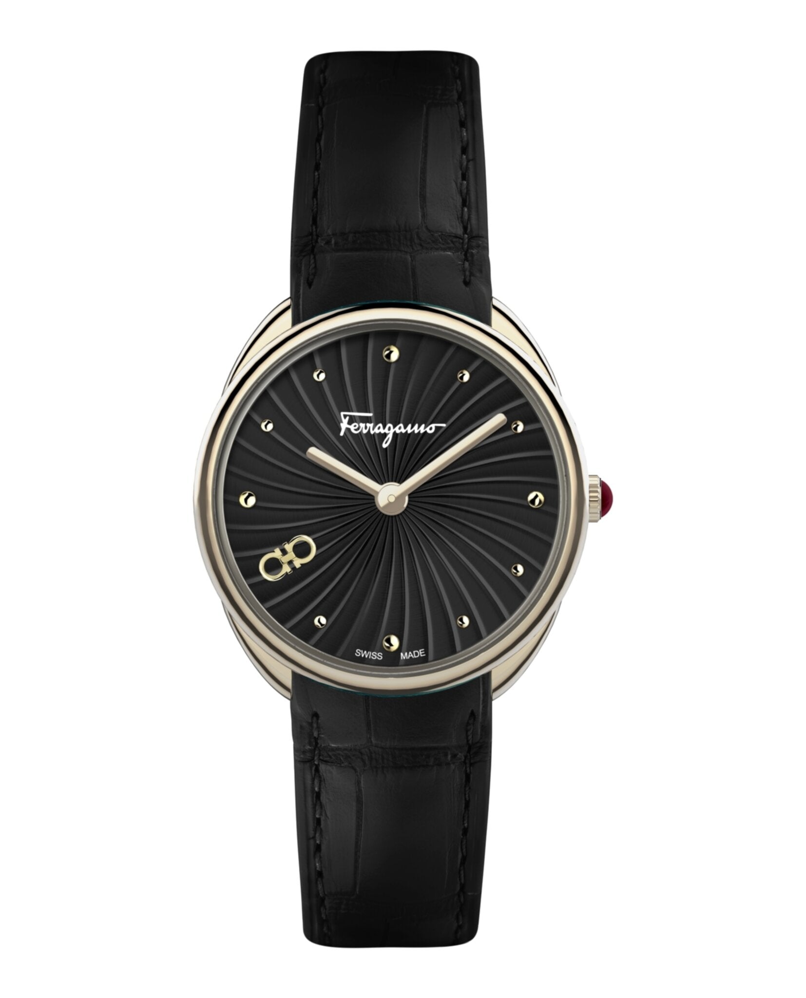 Ferragamo Cuir Leather Watch Gold Watches - Tophatter Daily Deals